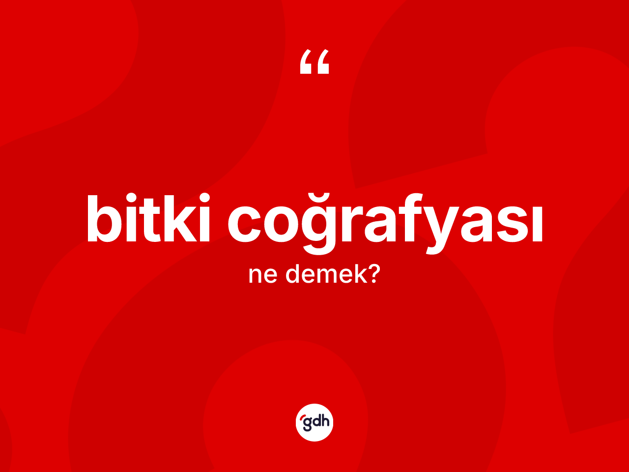Bitki coğrafyası ne anlama gelir? Bitki coğrafyası kelimesinin özellikleri nelerdir?