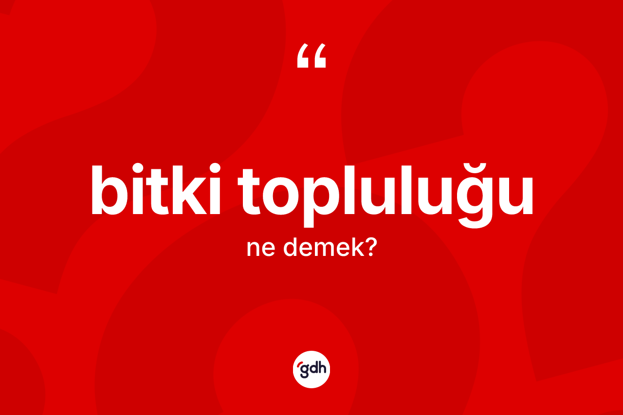 Bitki topluluğu kelimesi ne demek? Bitki topluluğunun halk arasındaki kullanımı nasıldır?