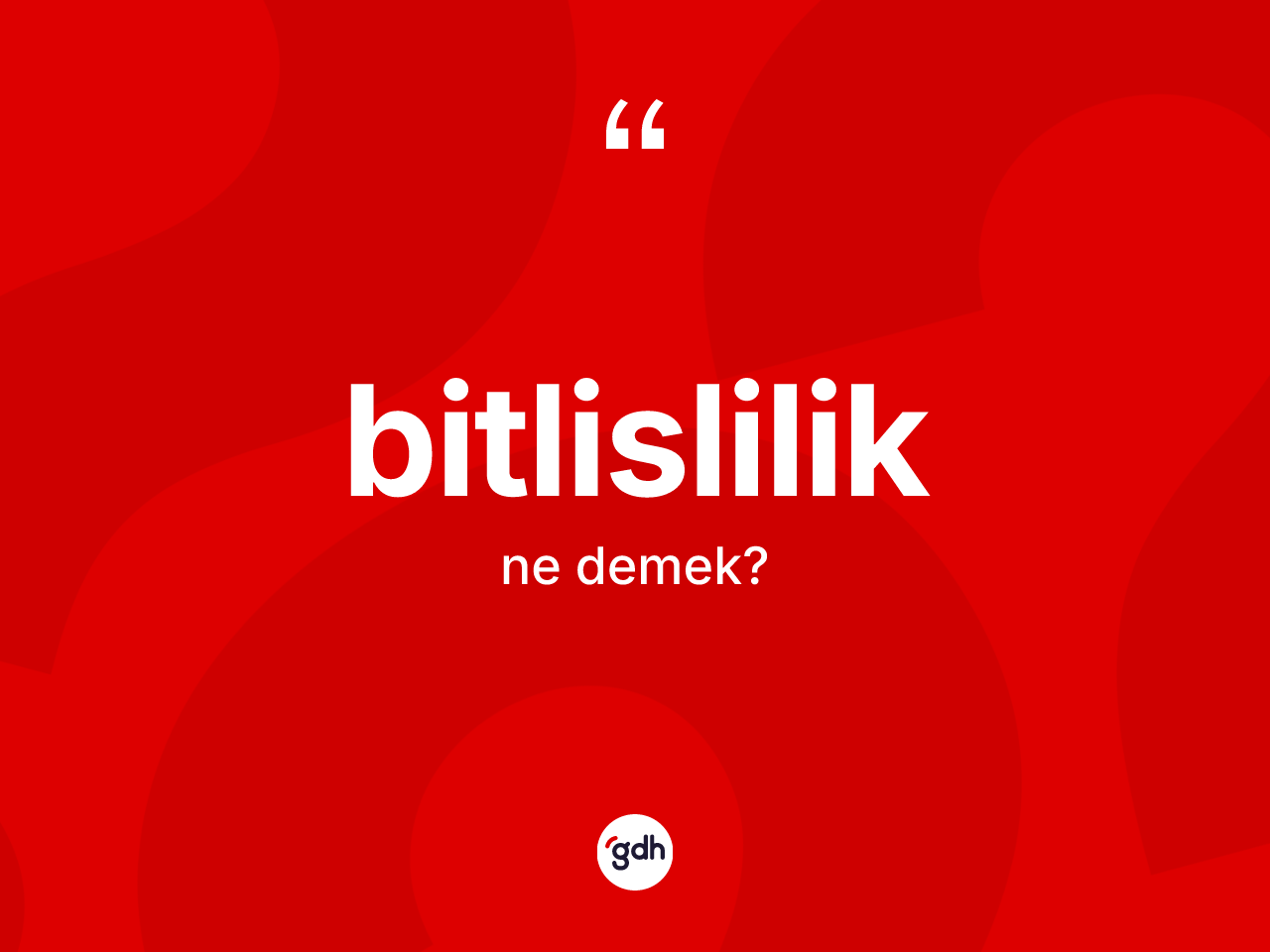 Bitlislilik kelimesinin anlamı nedir? Bitlislilik kelimesinin kaç farklı anlamı var?