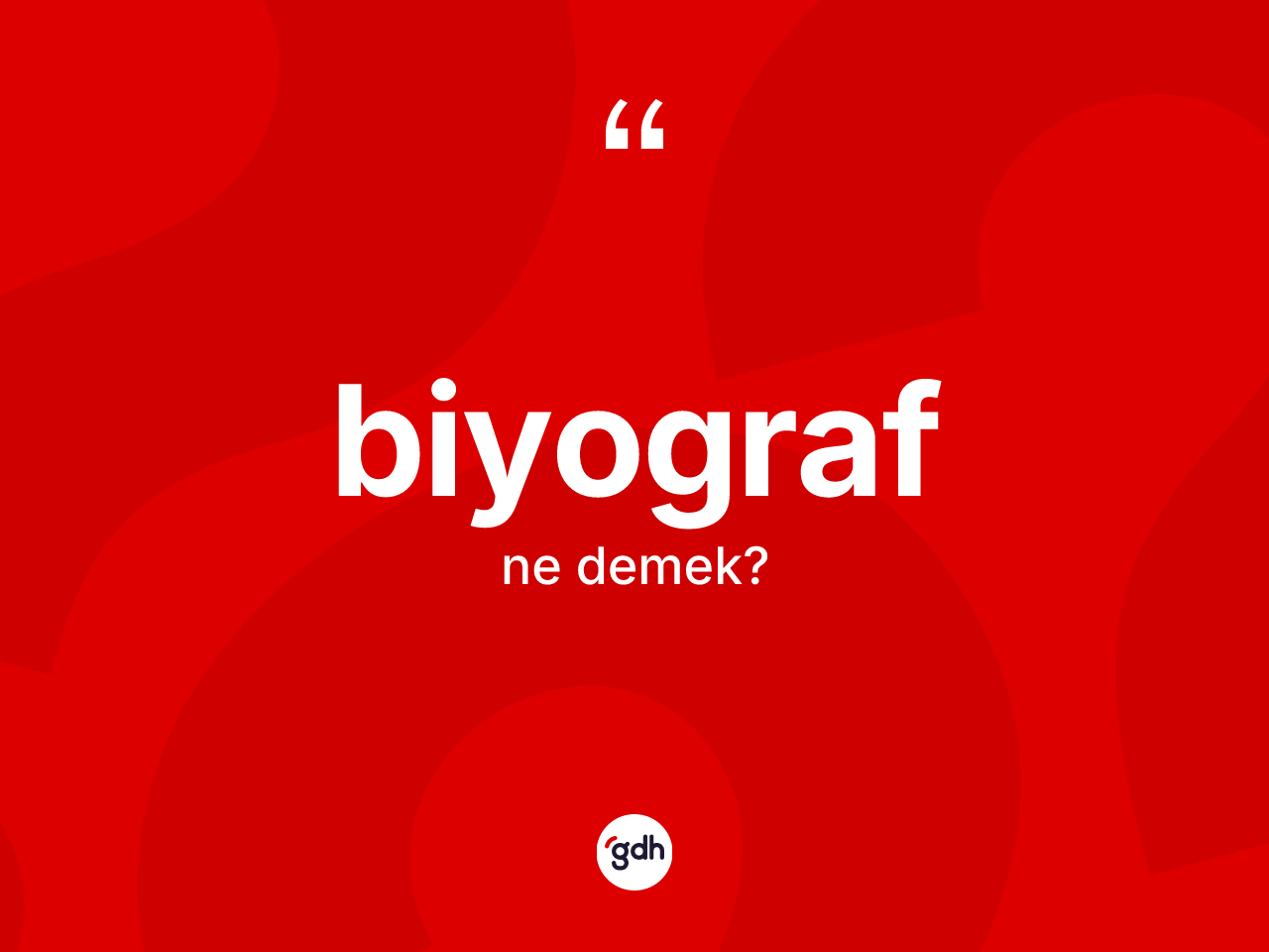 Biyograf ne anlama gelir? Biyografın TDK'ya göre anlamı nedir?