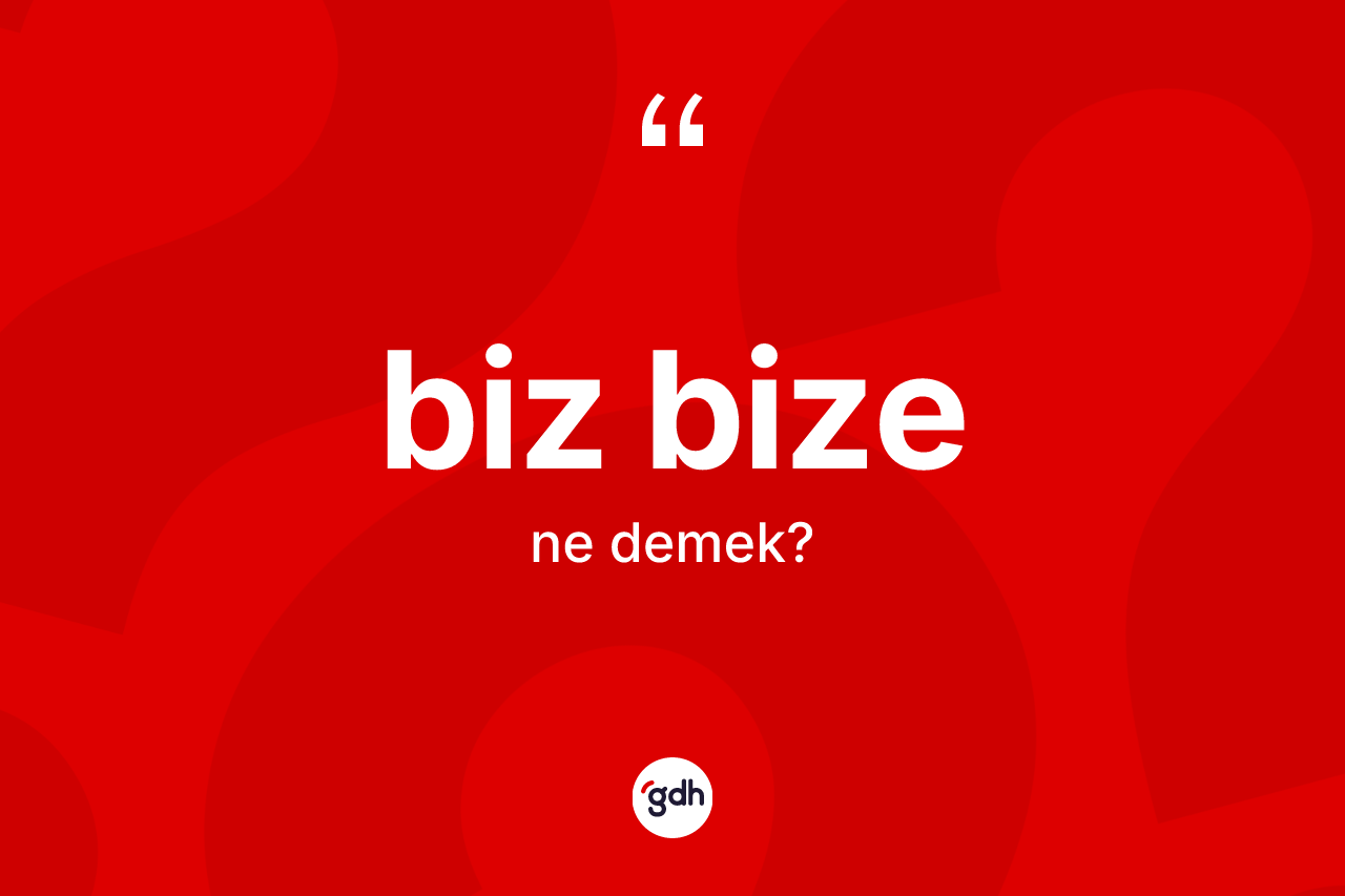 Biz bize ne anlama gelir? Biz bizenin halk arasındaki kullanımı nasıldır?