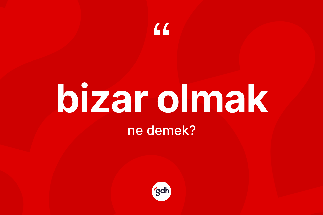Bizar olmak ne anlama gelir? Bizar olmak sözünün TDK tanımı nedir?
