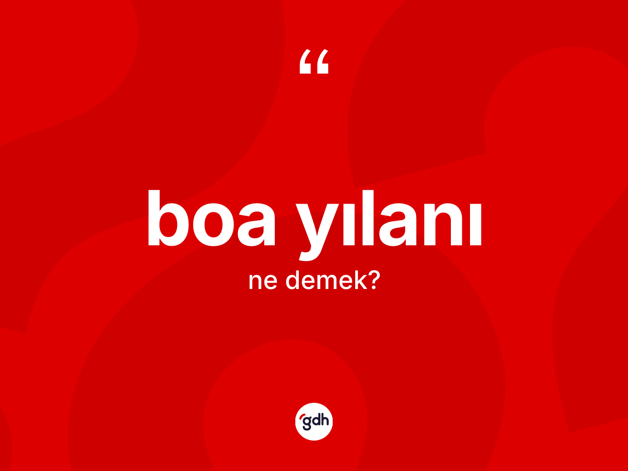 Boa yılanı ne demek? Boa yılanının TDK'ya göre anlamı nedir?