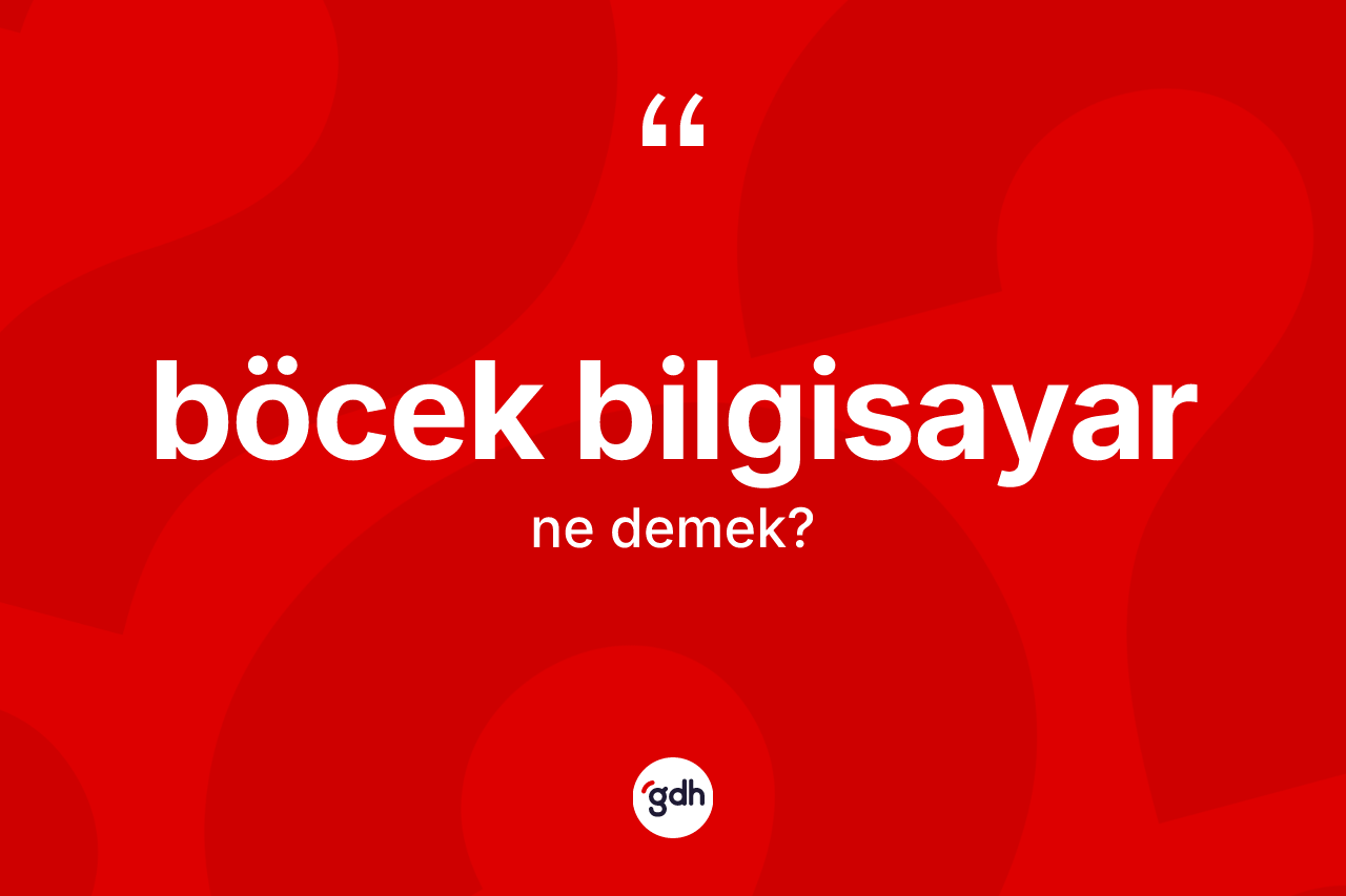 Böcek bilgisayar kelimesinin anlamı nedir?