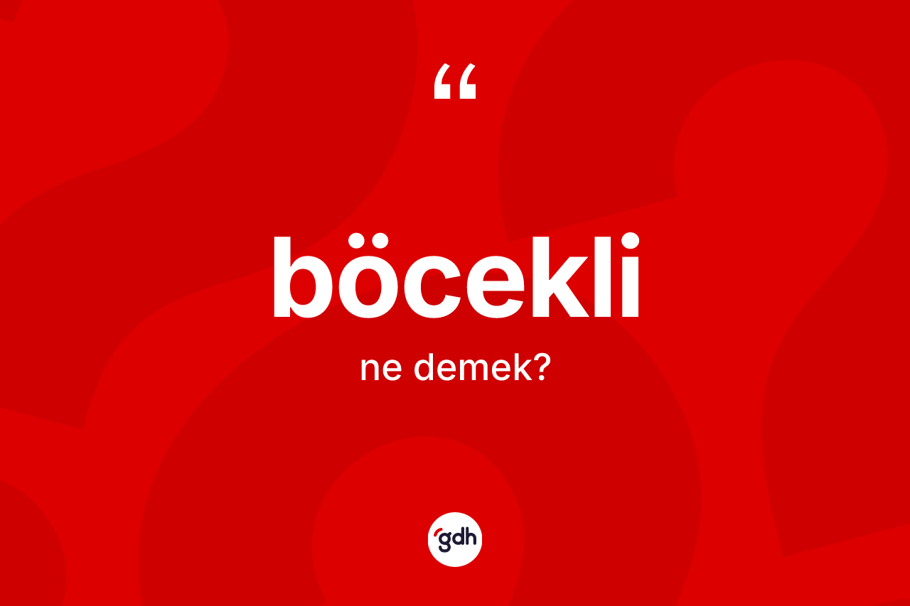 Böcekli kelimesinin sözlükteki tanımı nedir?