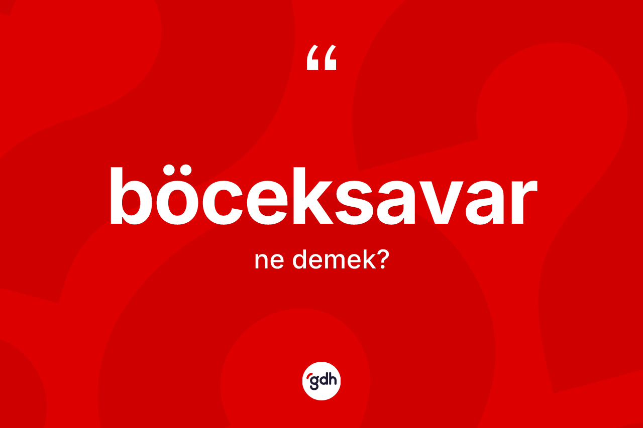 Böceksavar ne demek?