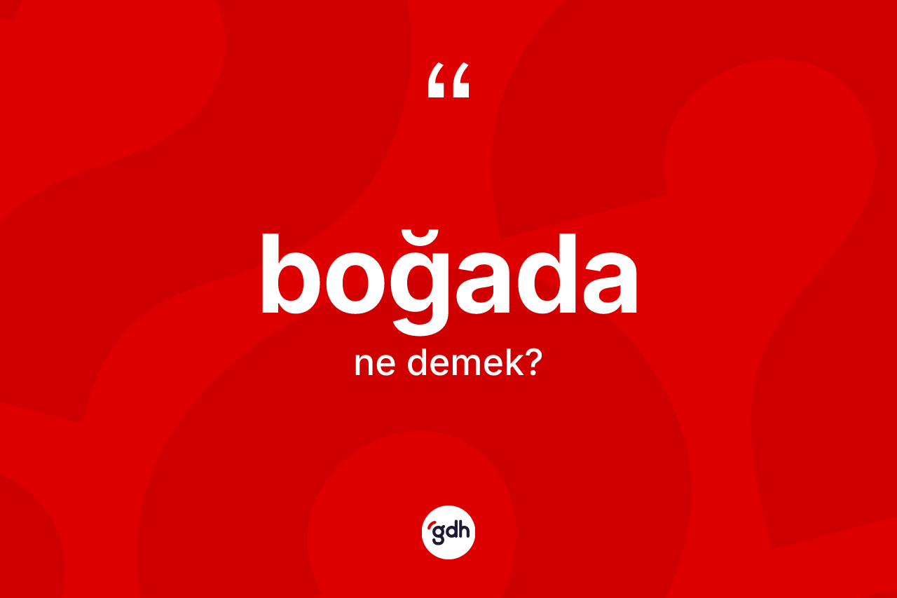 Boğada kelimesi ne anlama gelir? Boğada kelimesinin TDK anlamı nedir?