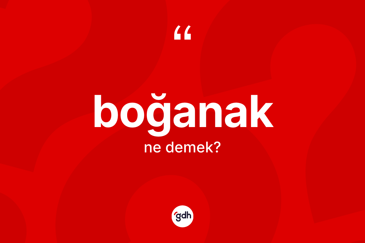 Boğanak kelimesinin anlamı nedir? Boğanak kelimesinin TDK'ya göre açıklaması nedir?