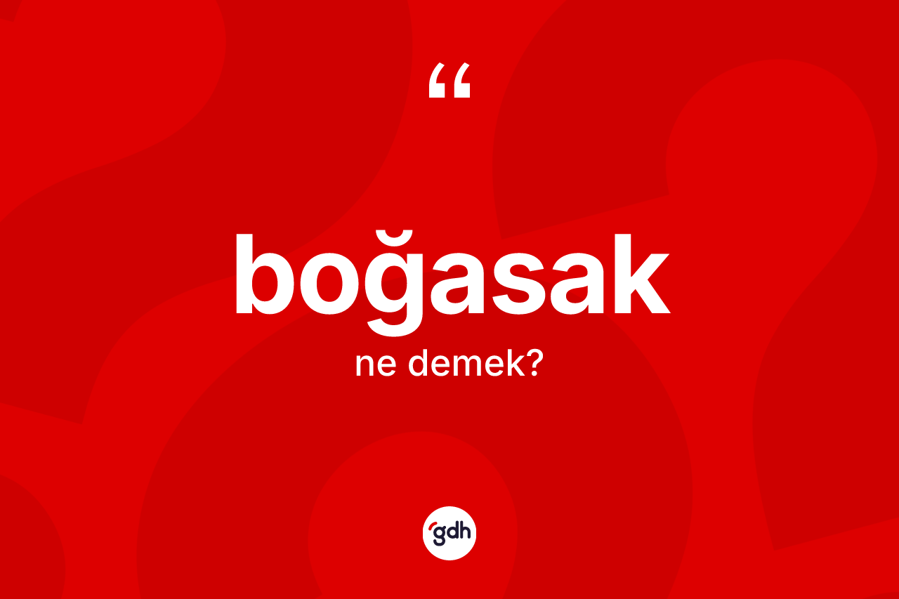 Boğasak kelimesinin sözlükteki tanımı nedir? Boğasağın TDK'ya göre anlamı nedir?