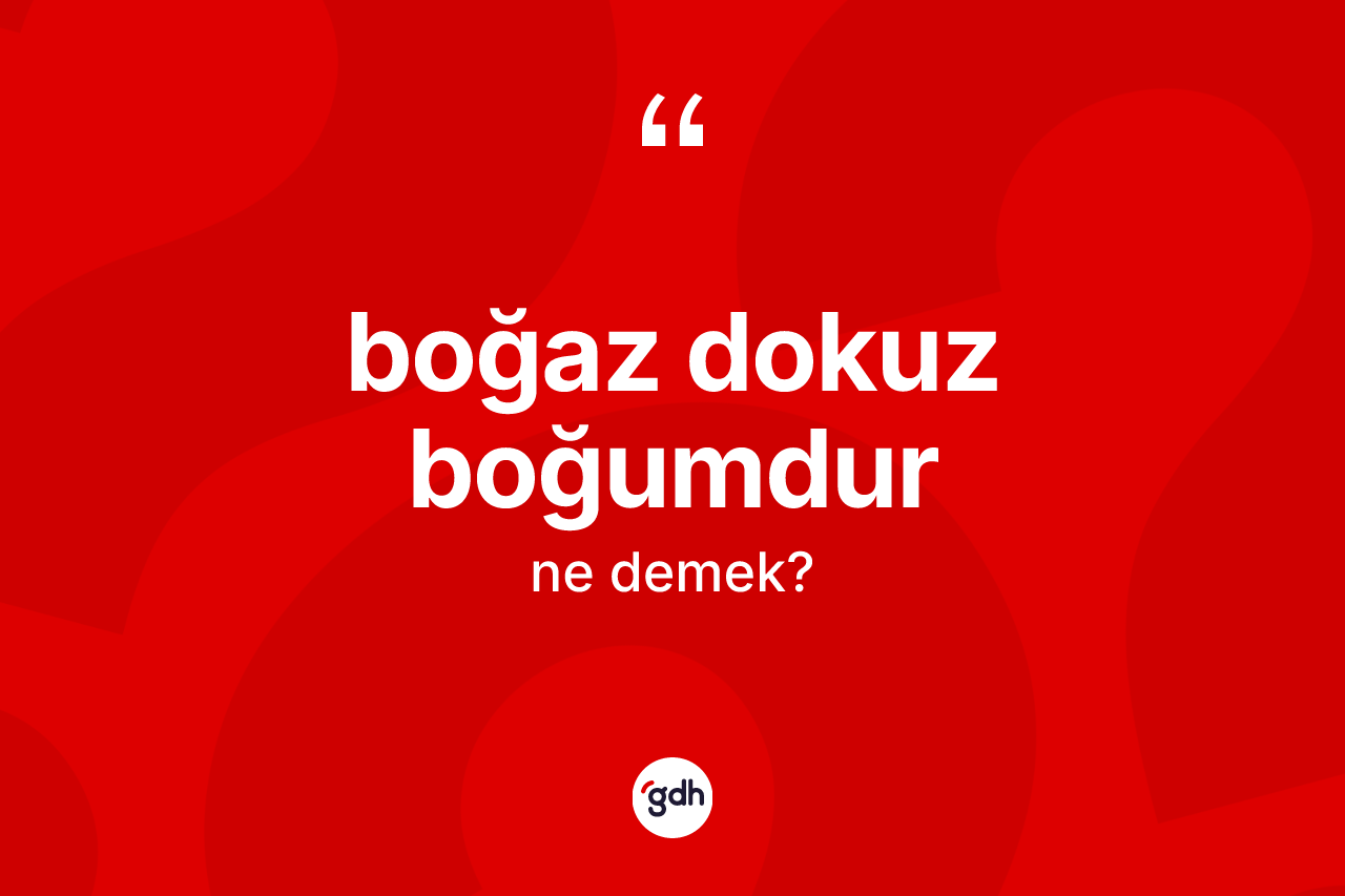 Boğaz dokuz boğumdur ifadesinin anlamı nedir?