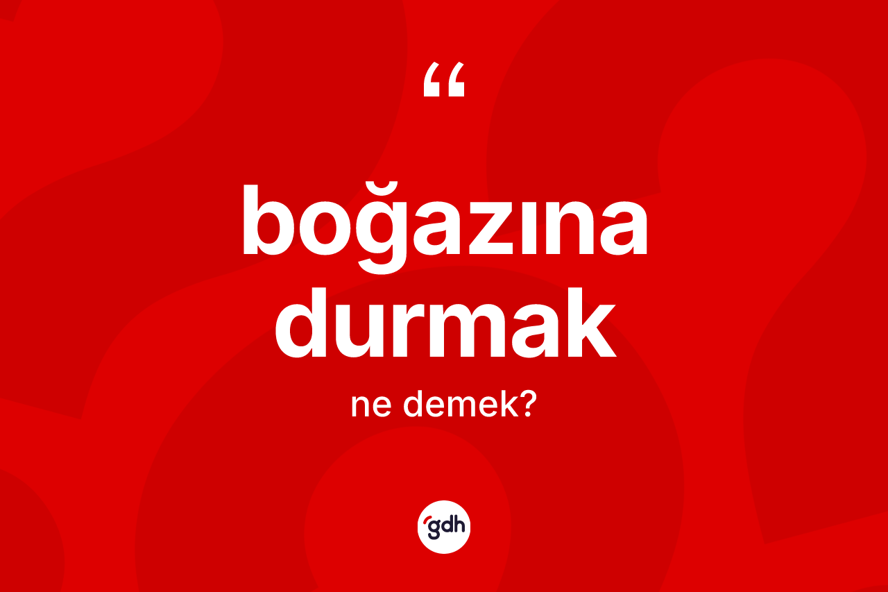 Boğazına durmak ne anlama gelir? Boğazına durmak ifadesinin TDK'ya göre açıklaması nedir?
