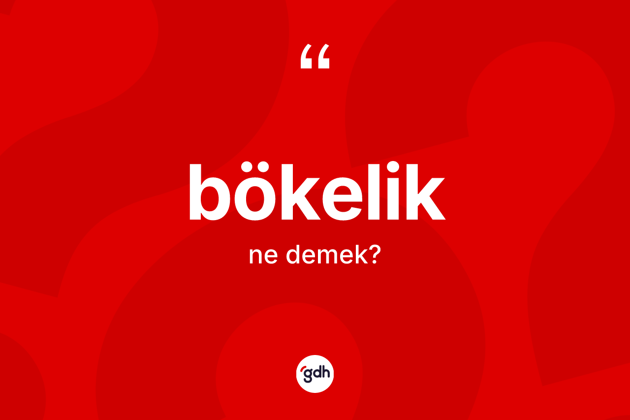 Bökelik ne demek? Bökelik kelimesinin TDK'ya göre açıklaması nedir?