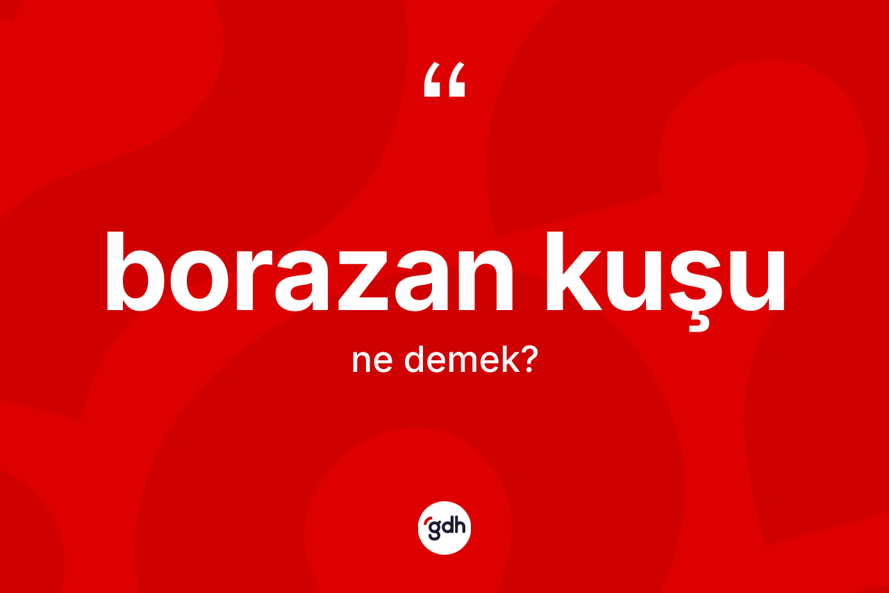 Borazan kuşu kelimesinin sözlükteki tanımı nedir?