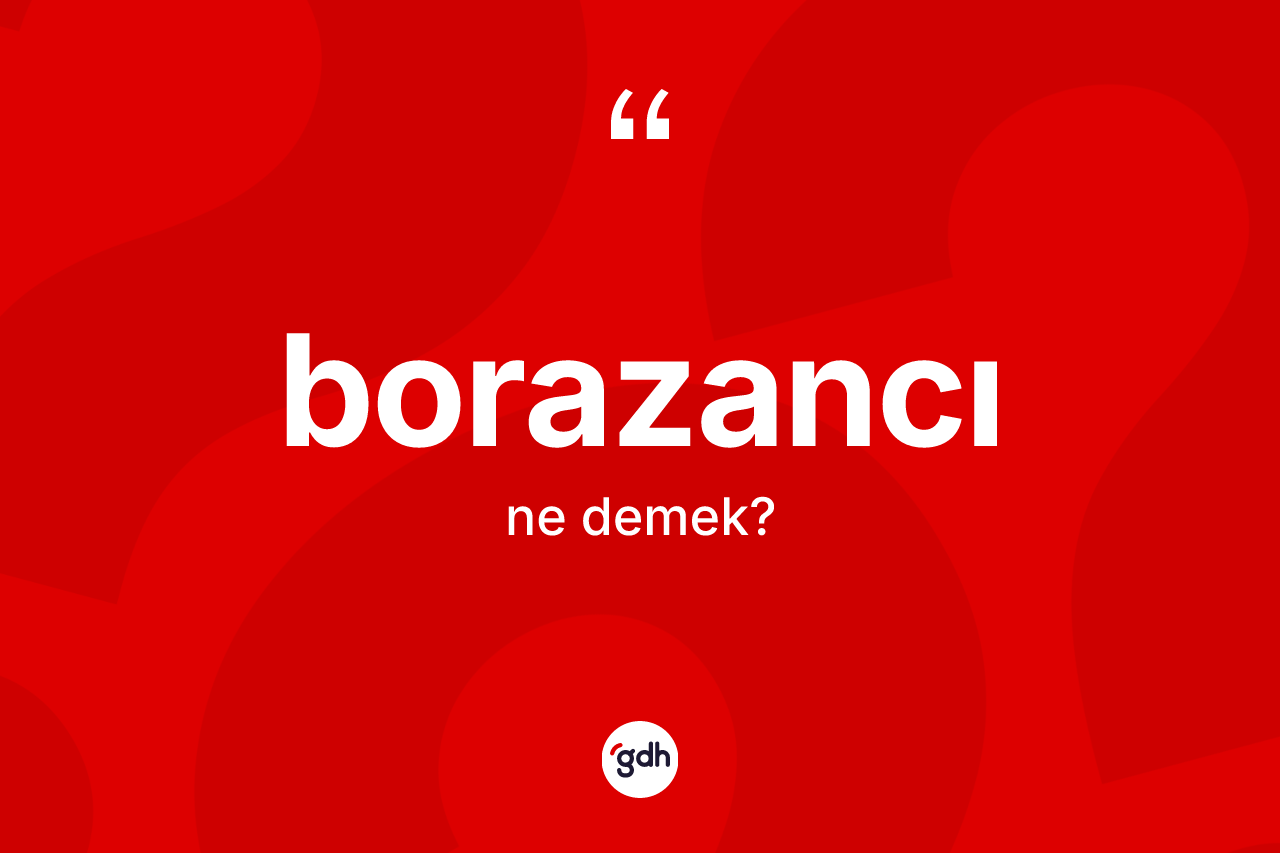 Borazancı kelimesinin tanımı nedir? Borazancının TDK'ya göre anlamı nedir?