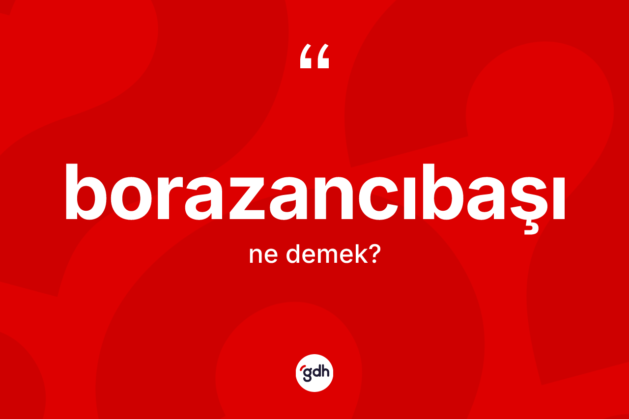 Borazancıbaşı kelimesi nedir?