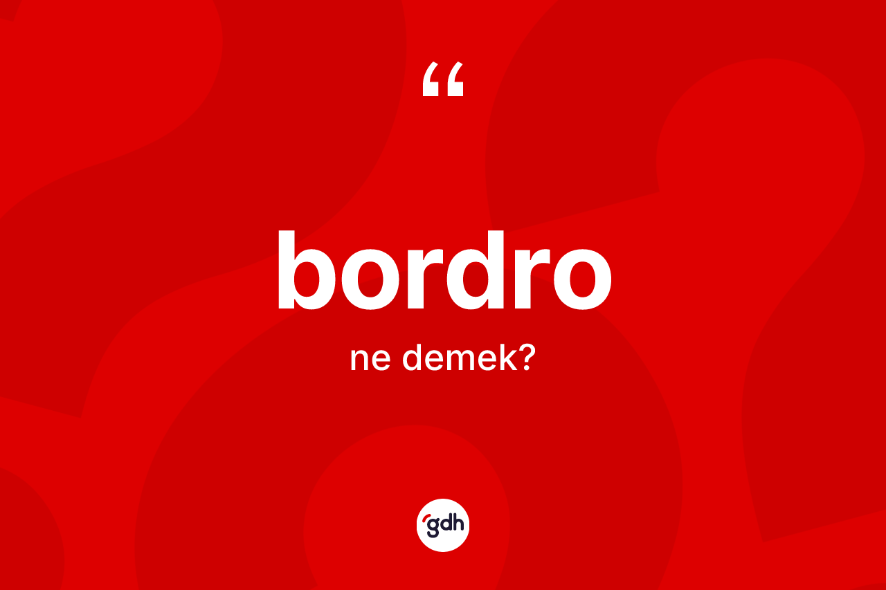 Bordro kelimesi ne demek?