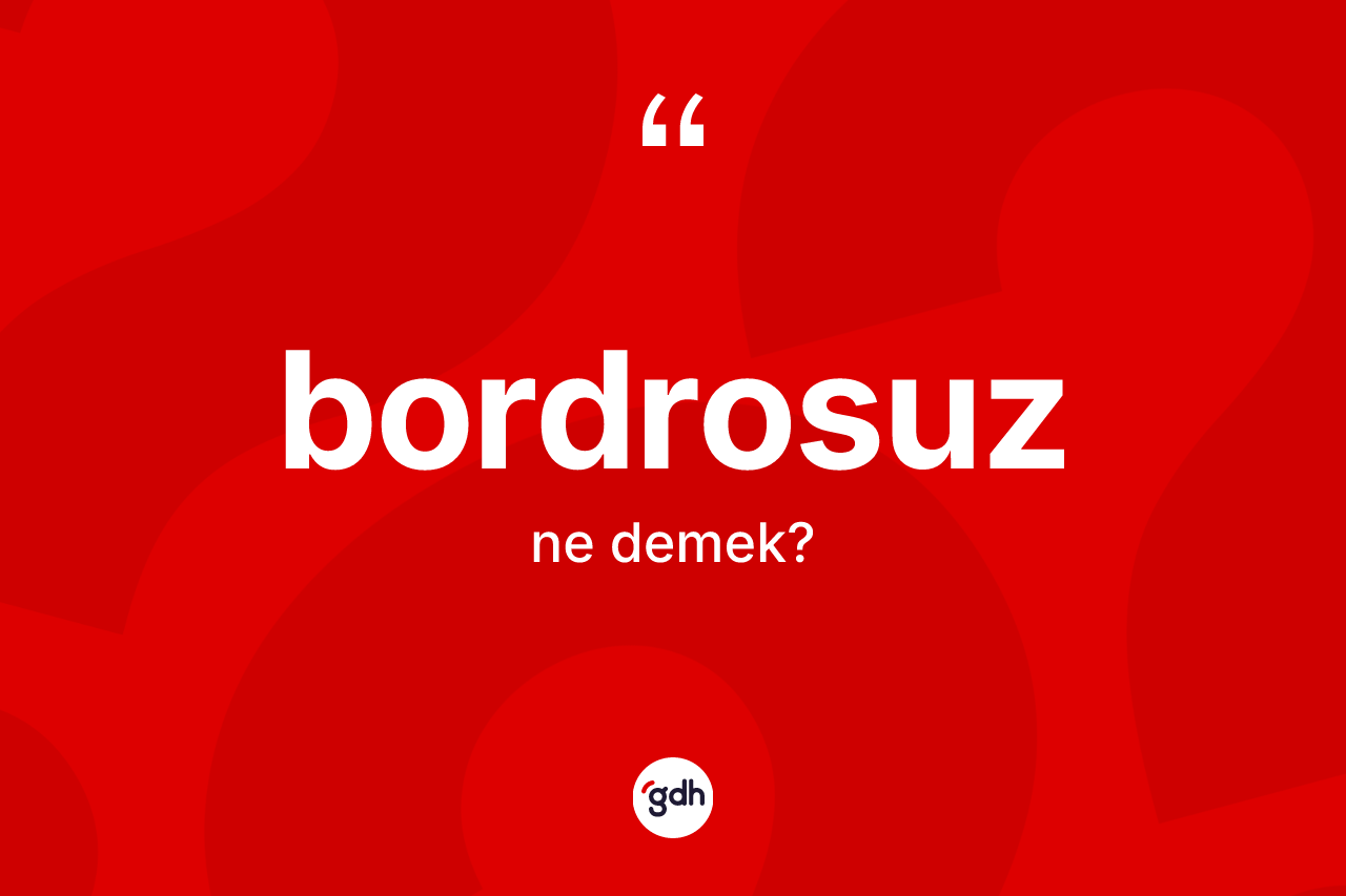 Bordrosuz kelimesinin sözlükteki tanımı nedir? Bordrosuz kelimesinin kaç farklı anlamı var?