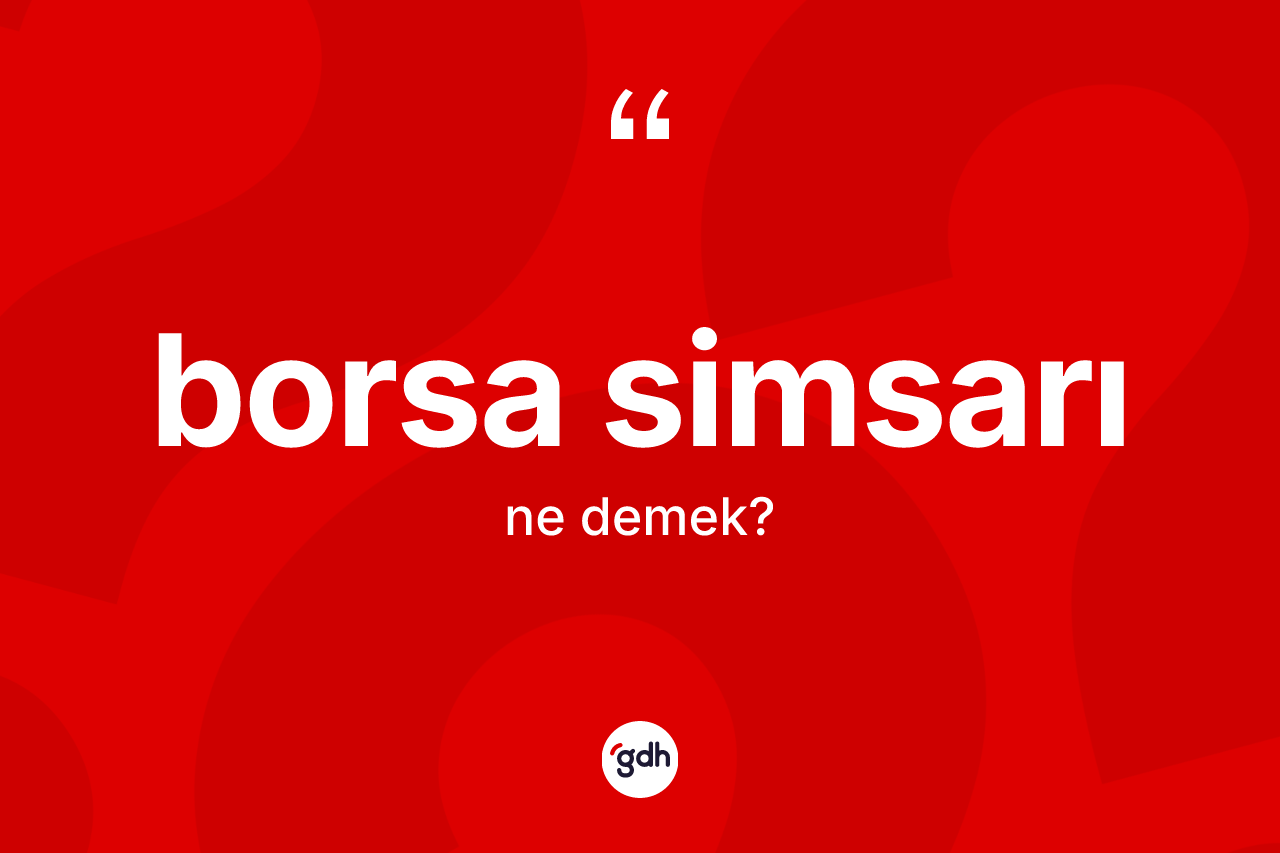 Borsa simsarı kelimesinin tanımı nedir?