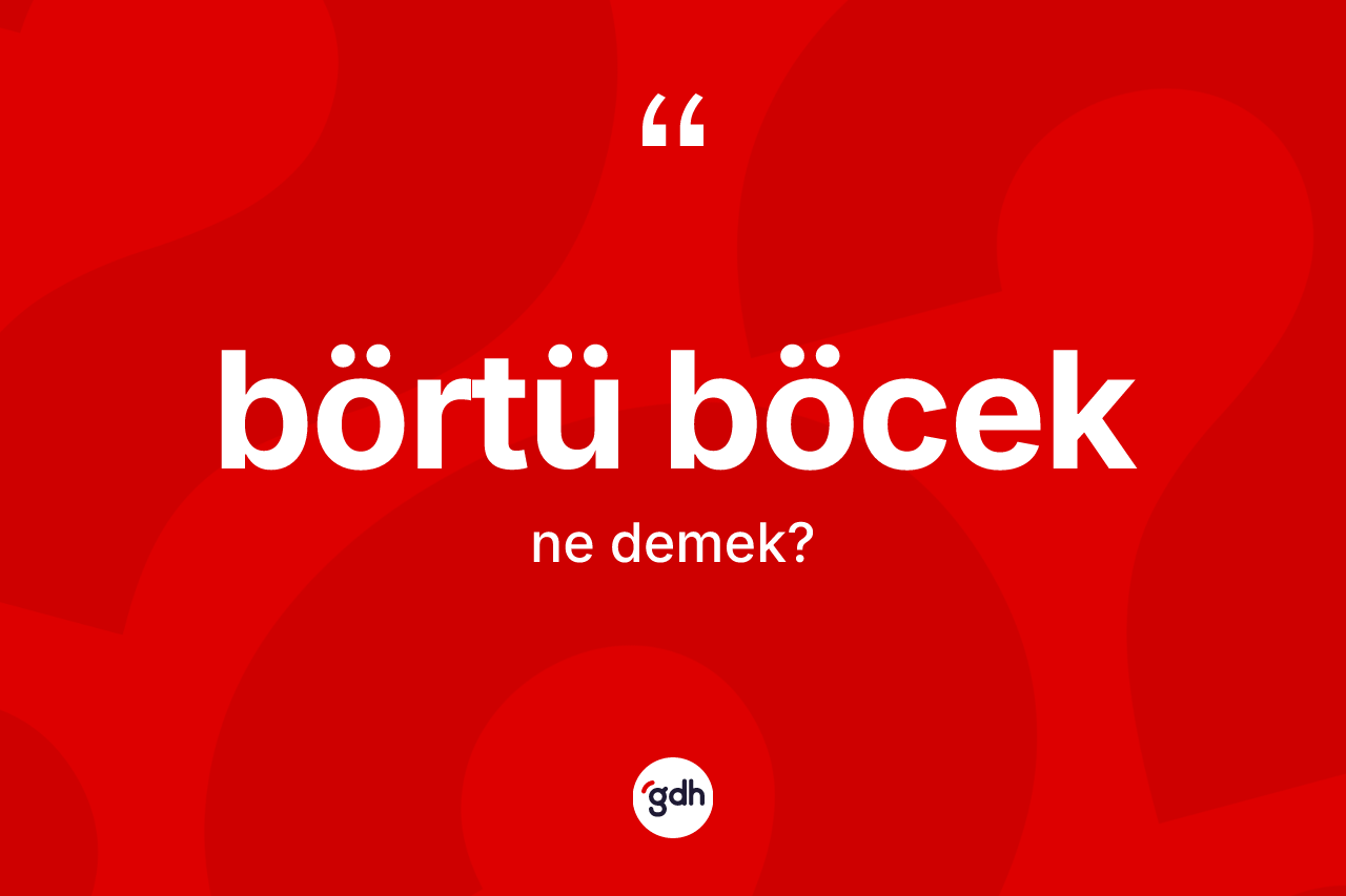 Börtü böcek kelimesinin sözlükteki tanımı nedir?