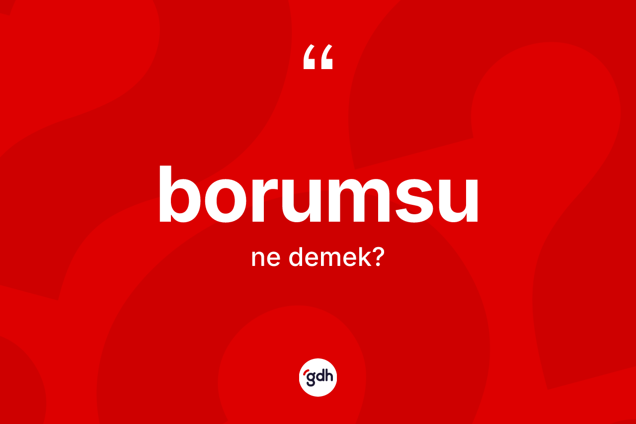 Borumsu ne demek? Borumsunun TDK'ya göre anlamı nedir?