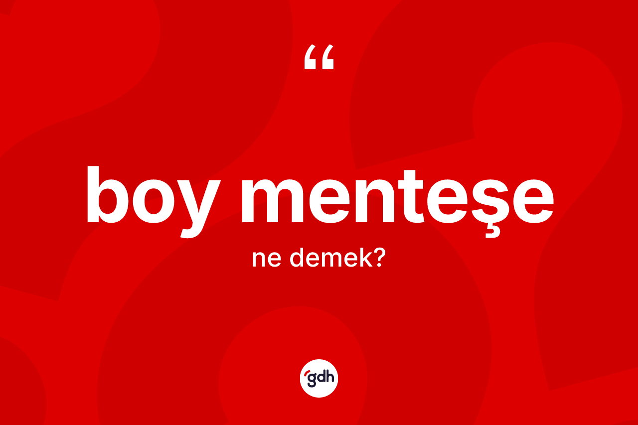 Boy menteşe kelimesi ne anlama gelir?