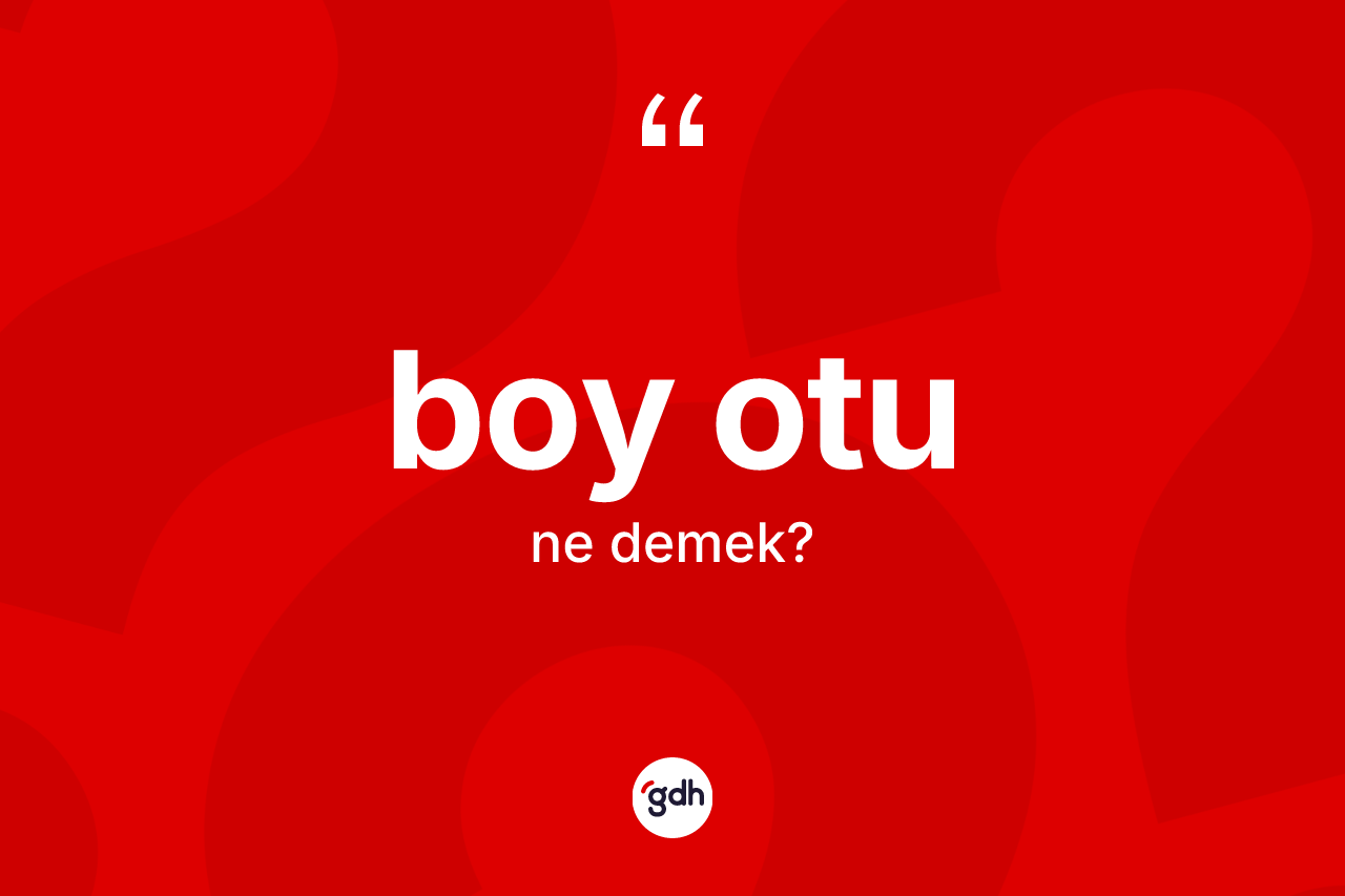 Boy otu kelimesi ne anlama gelir? Boy otu kelimesinin özellikleri nelerdir?