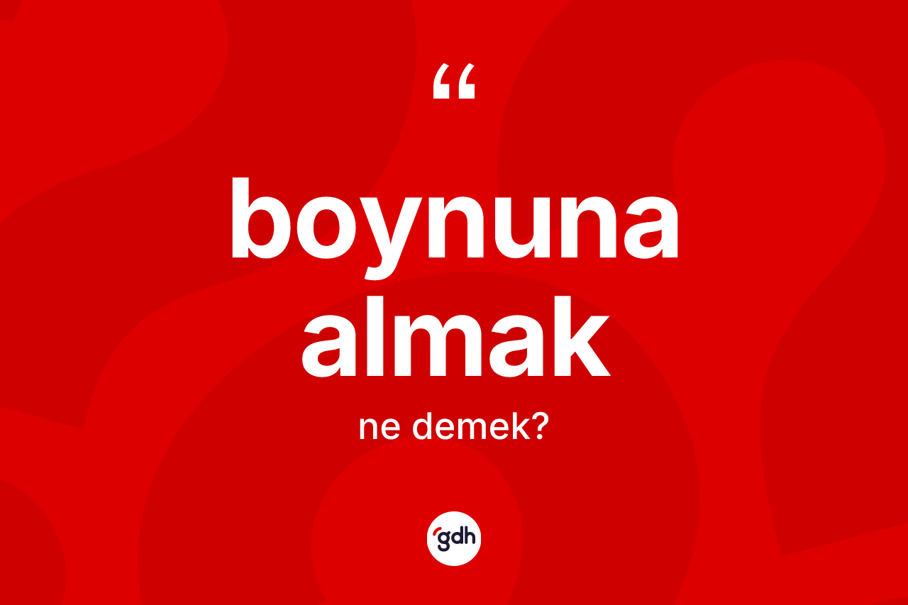 Boynuna almak ifadesinin kısaca tanımı nedir?