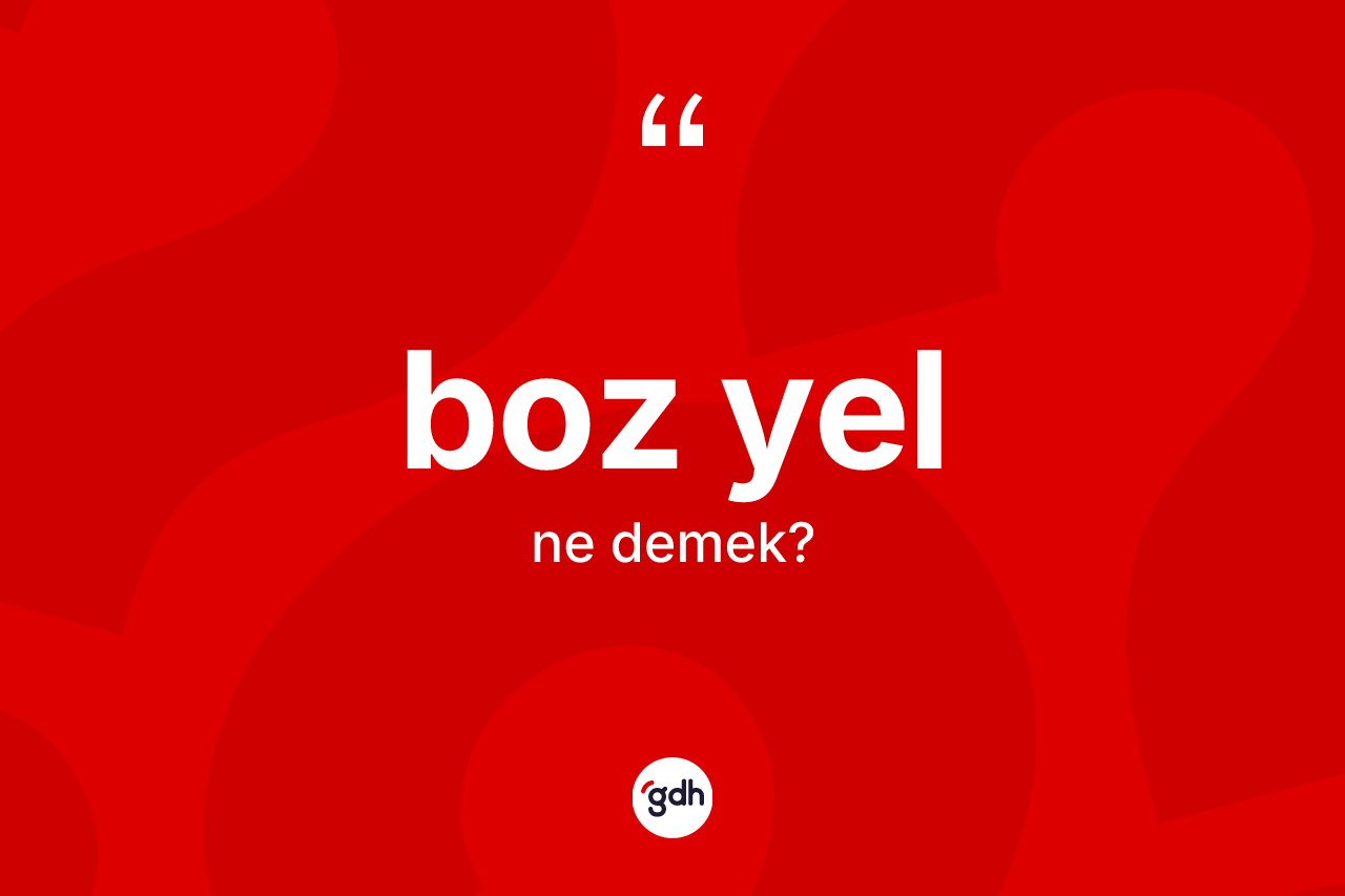 Boz yel kelimesinin sözlükteki tanımı nedir? Boz yel kelimesinin TDK anlamı nedir?