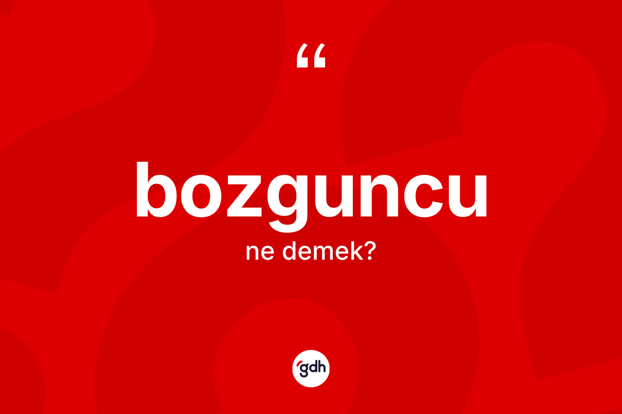 Bozguncu ne anlama gelir?