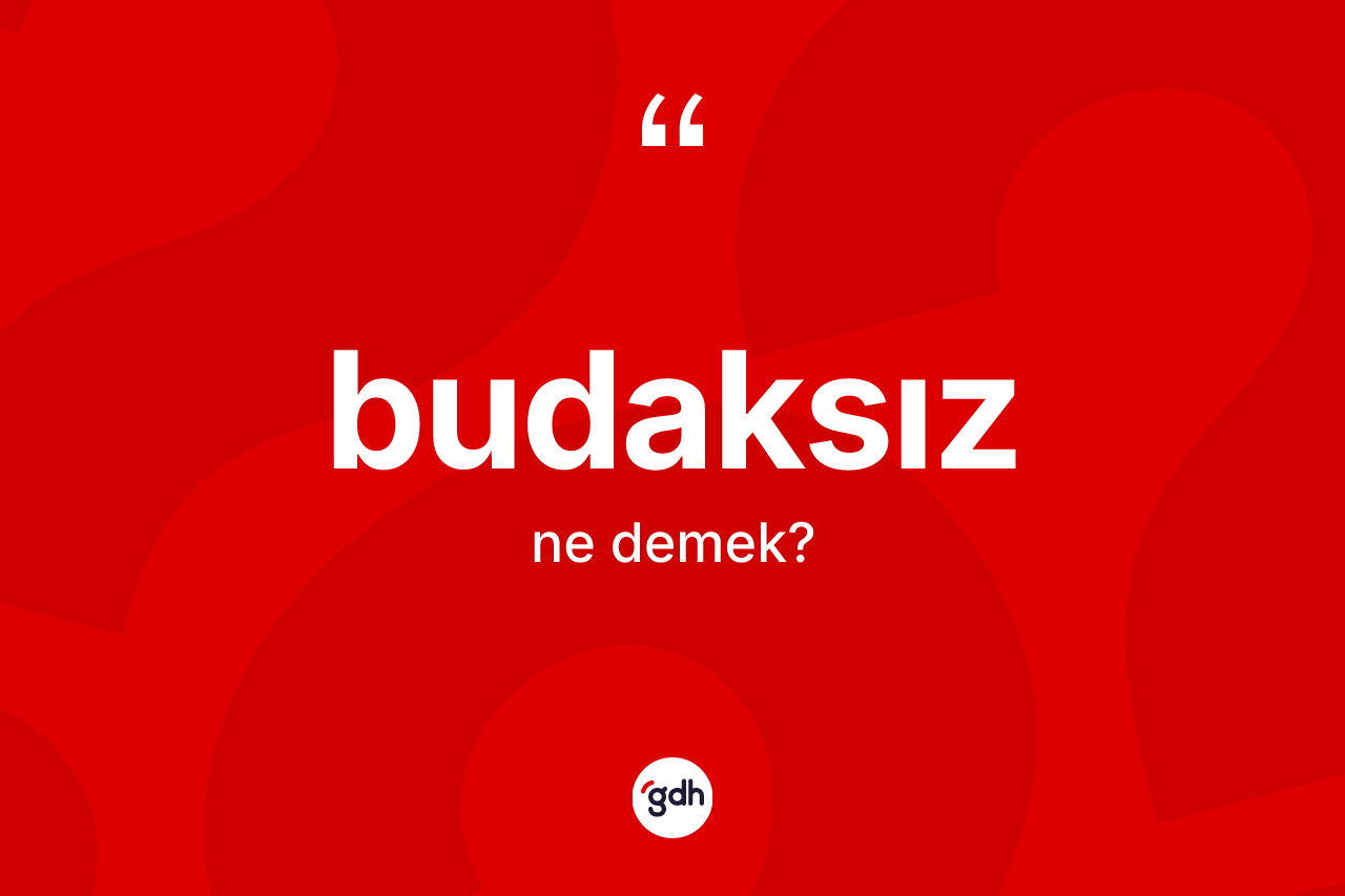 Budaksız ne anlama gelir?