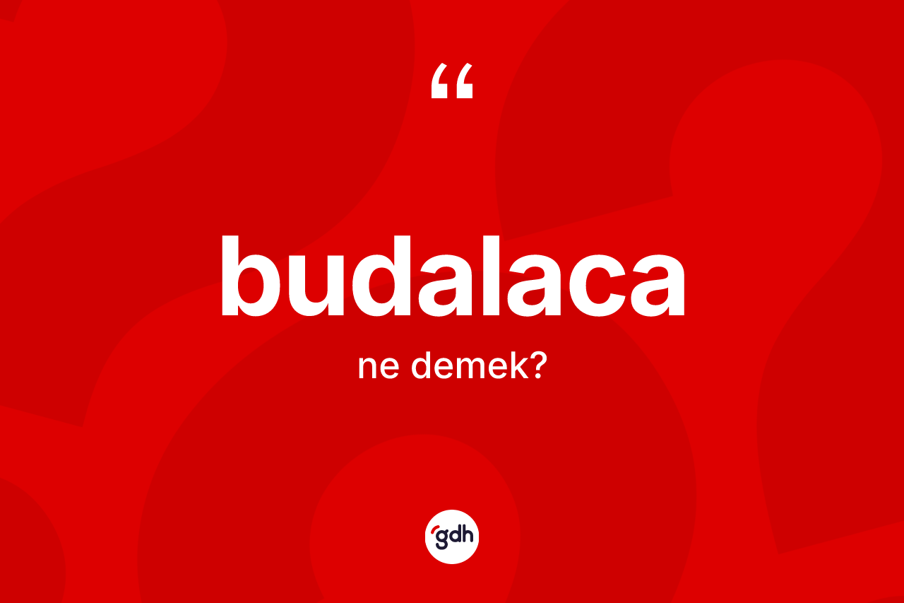 Budalaca kelimesinin sözlükteki tanımı nedir?
