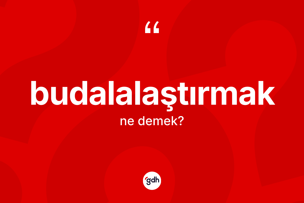 Budalalaştırmak kelimesinin anlamı nedir? Budalalaştırmağın kısaca tanımı nedir?