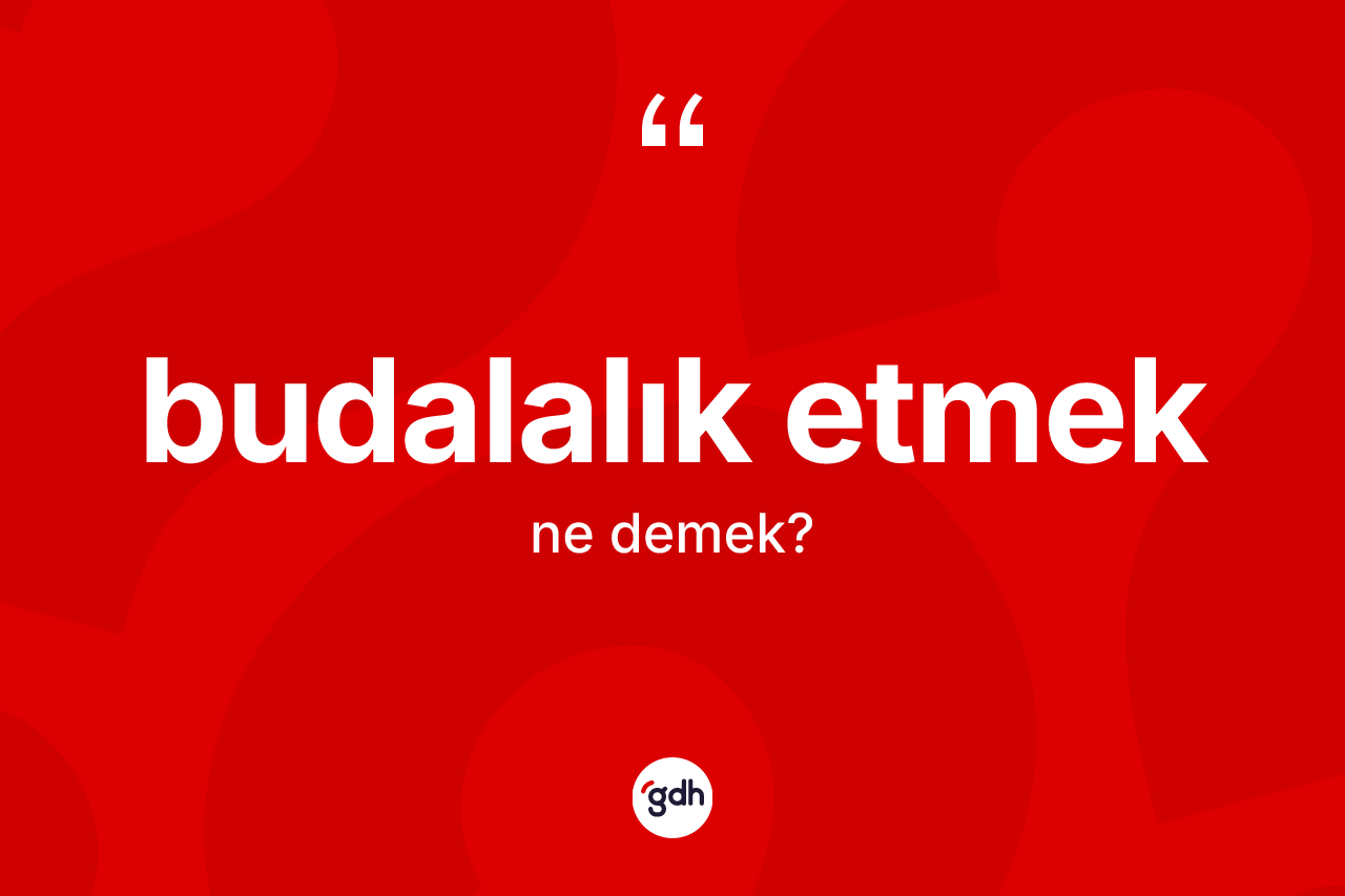 Budalalık etmek ne demektir?