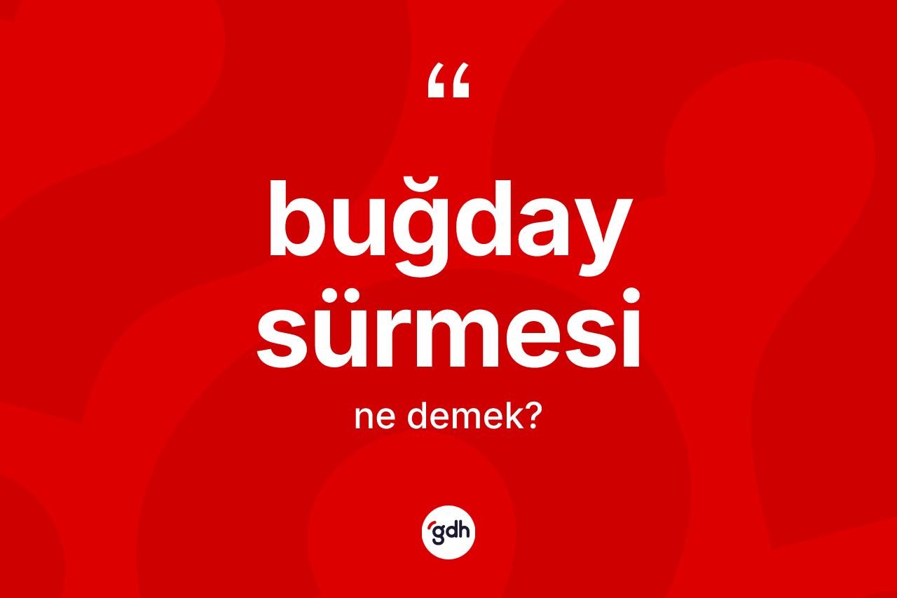 Buğday sürmesi kelimesinin sözlükteki tanımı nedir?