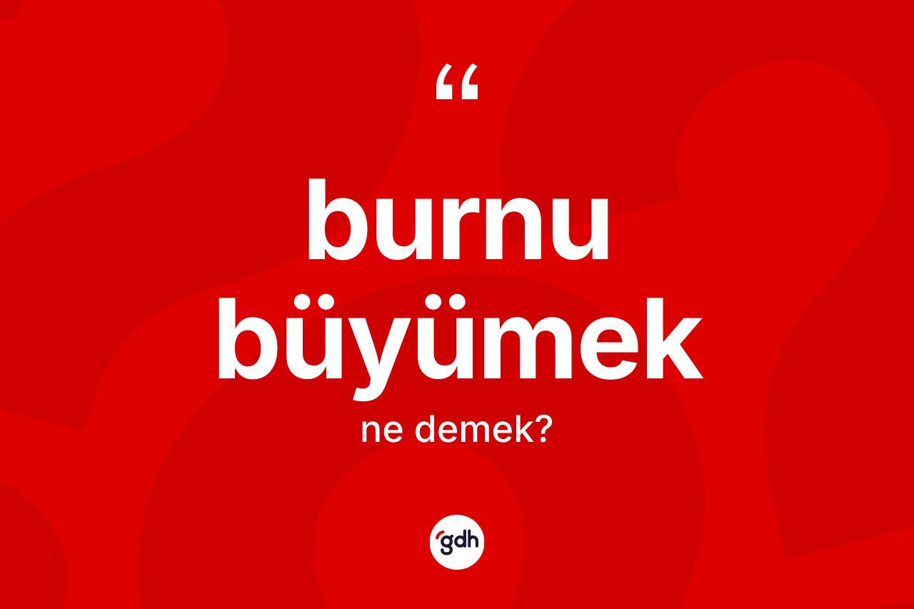 Burnu büyümek ifadesinin kısaca anlamı nedir?