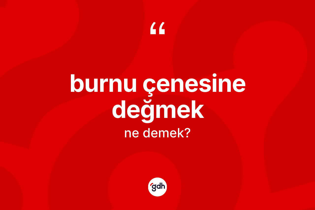 Burnu çenesine değmek ifadesinin sözlükteki anlamı nedir?