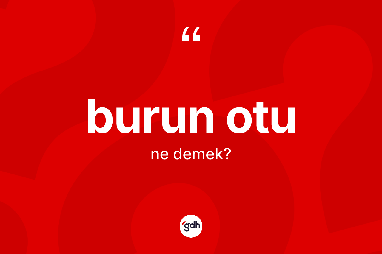 Burun otu kelimesinin tanımı nedir?