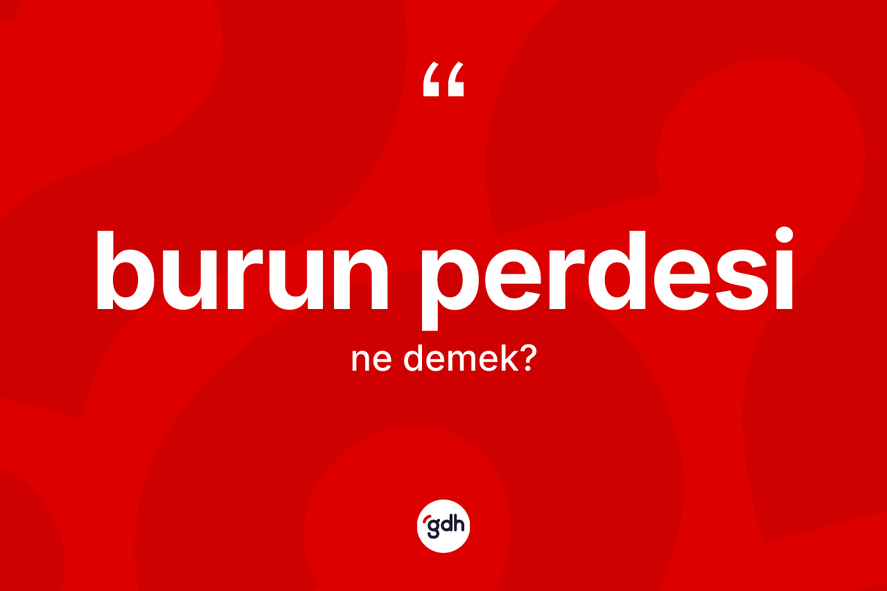 Burun perdesi kelimesinin anlamı nedir?