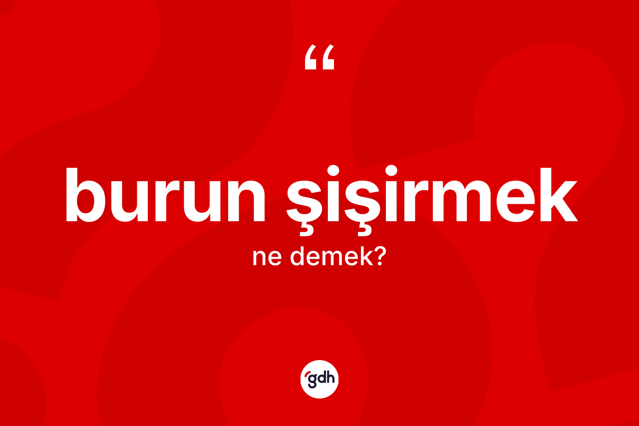 Burun şişirmek ifadesinin sözlükteki anlamı nedir?