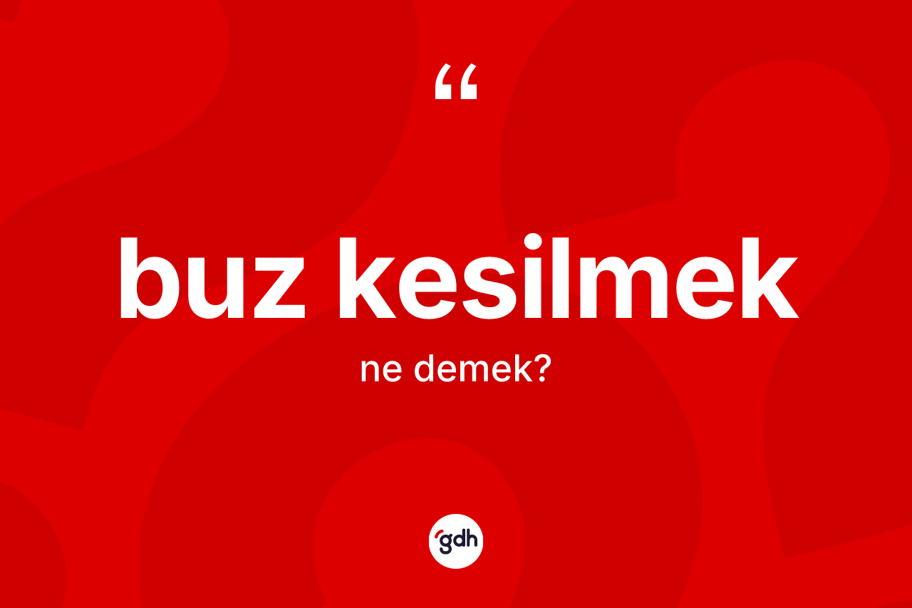 Buz kesilmek ifadesinin sözlükteki anlamı nedir?