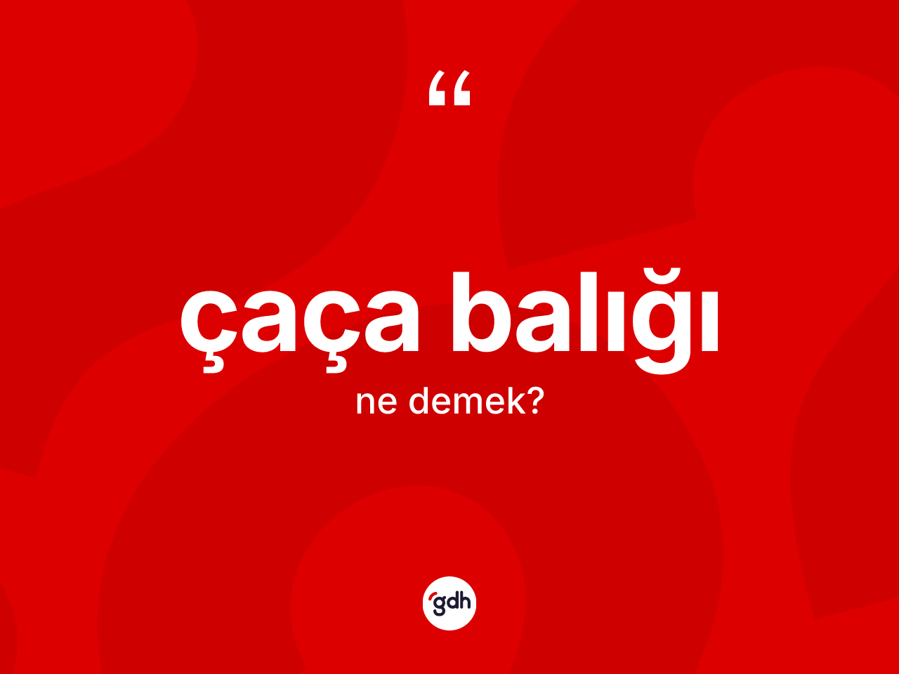 Çaça balığı kelimesinin anlamı nedir? Çaça balığının sözlükteki anlamı nedir?