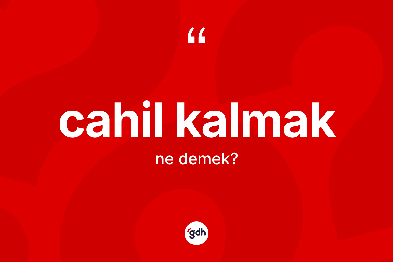 Cahil kalmak ifadesinin tanımı nedir? Cahil kalmak ifadesi hangi durumlarda kullanılır