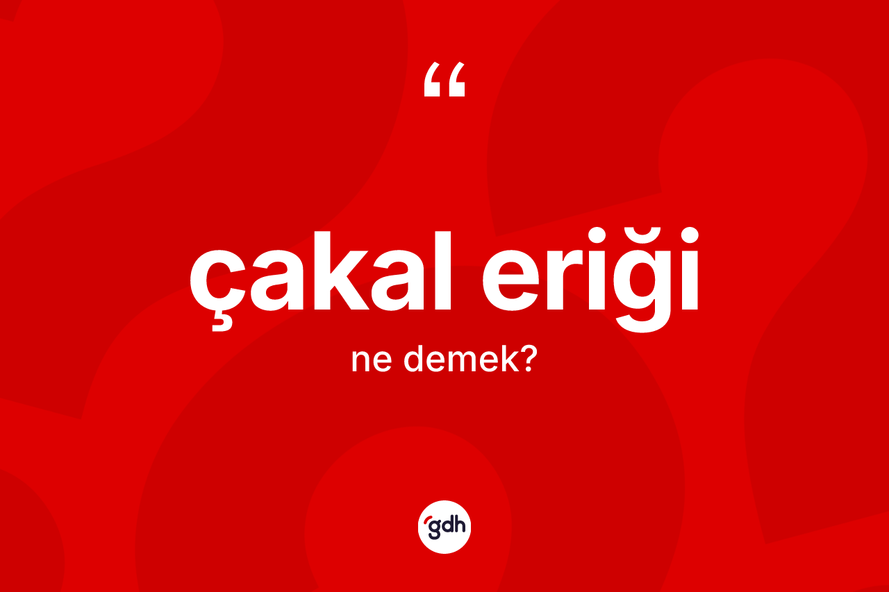 Çakal eriği kelimesinin sözlükteki tanımı nedir?