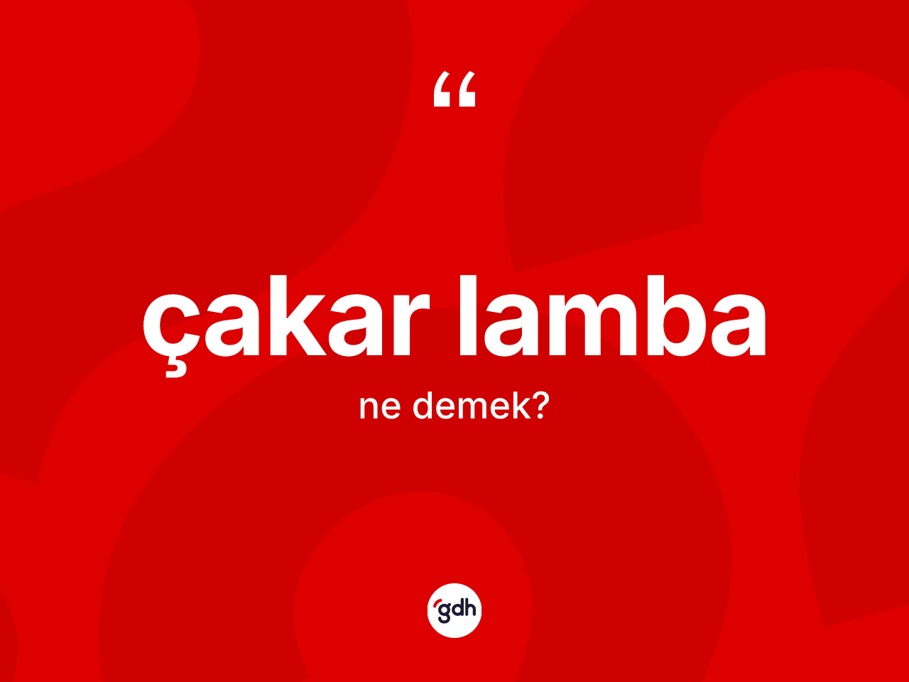 Çakar lamba kelimesi nedir? Çakar lambanın TDK'ya göre anlamı nedir?