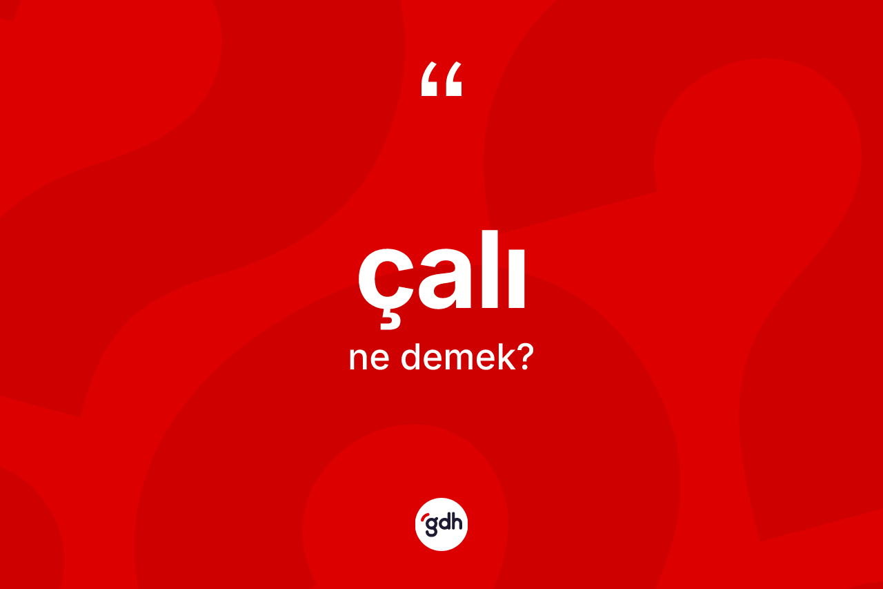 Çalı kelimesinin tanımı nedir?