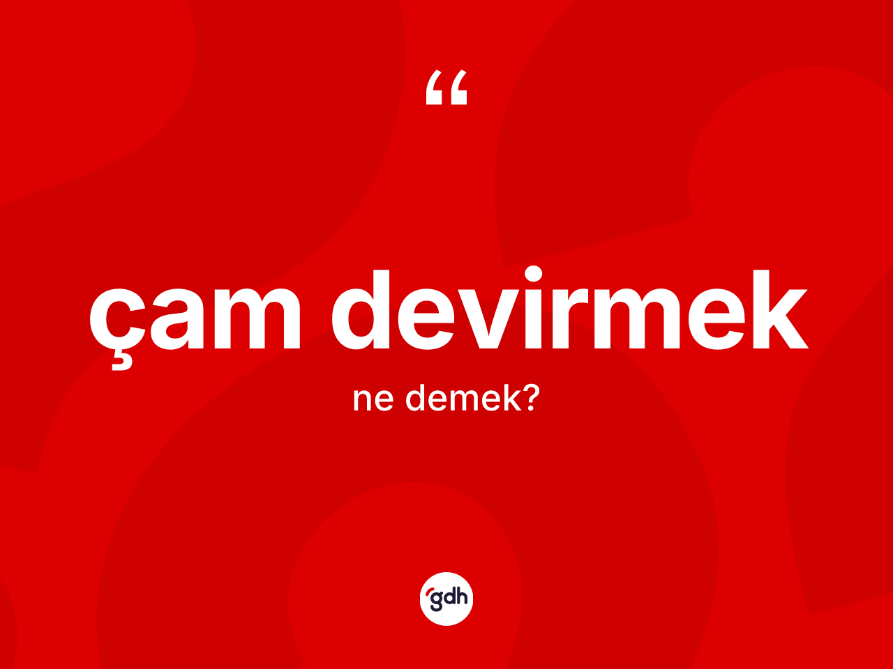 Çam devirmek ne anlama gelir? Çam devirmek ifadesinin TDK tanımı nedir?