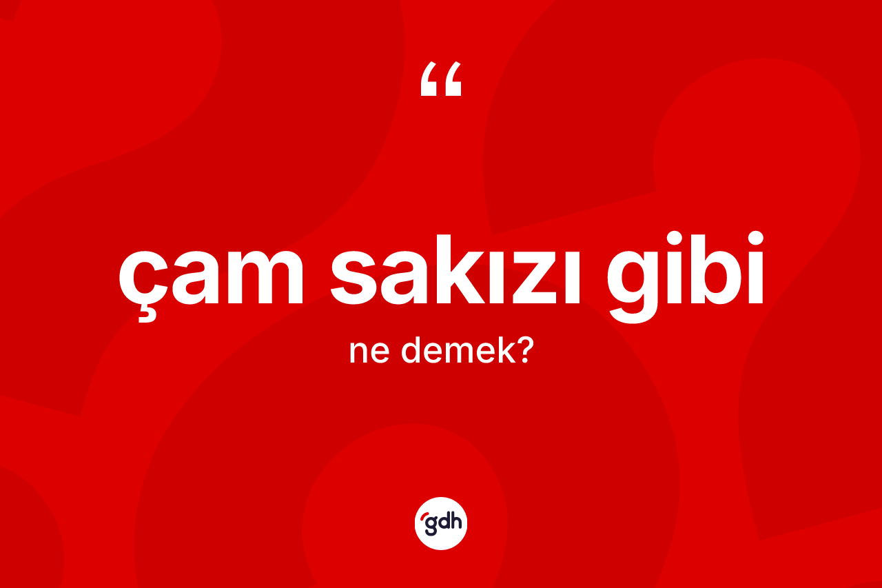 Çam sakızı gibi ifadesi nedir?
