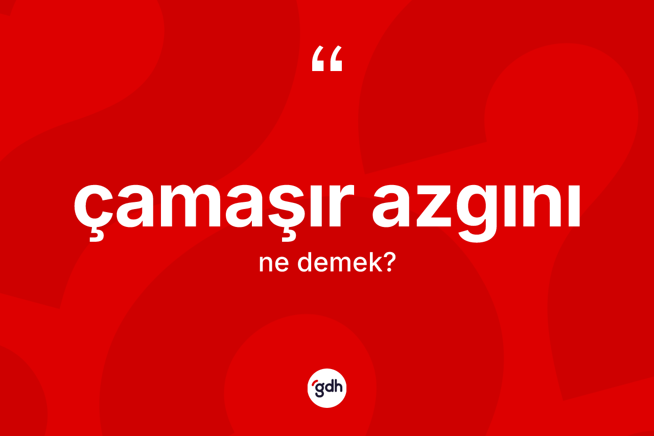 Çamaşır azgını kelimesi nedir?