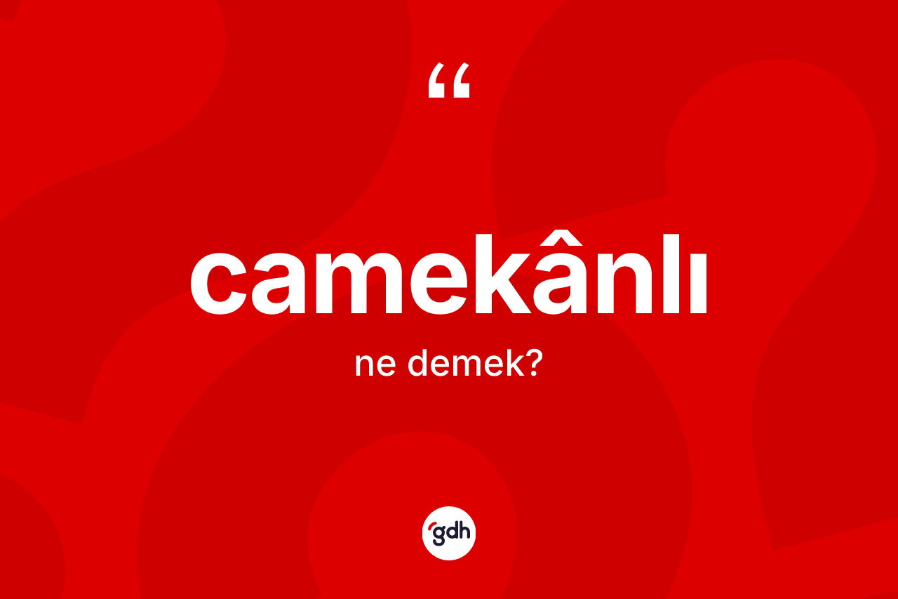 Camekânlı kelimesinin tanımı nedir? Camekânlının halk arasındaki kullanımı nasıldır?