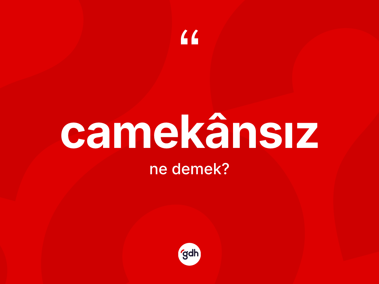 Camekânsız kelimesinin anlamı nedir? Camekânsız kelimesinin TDK anlamı nedir?